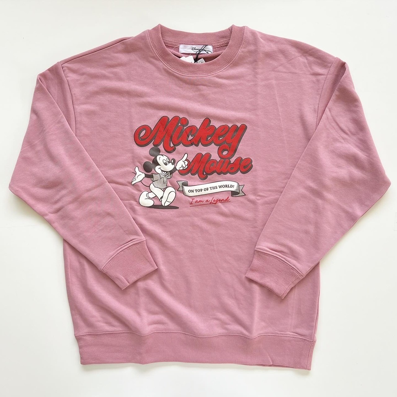 大人size[即納]  モノクロミッキー　裏毛トレーナー