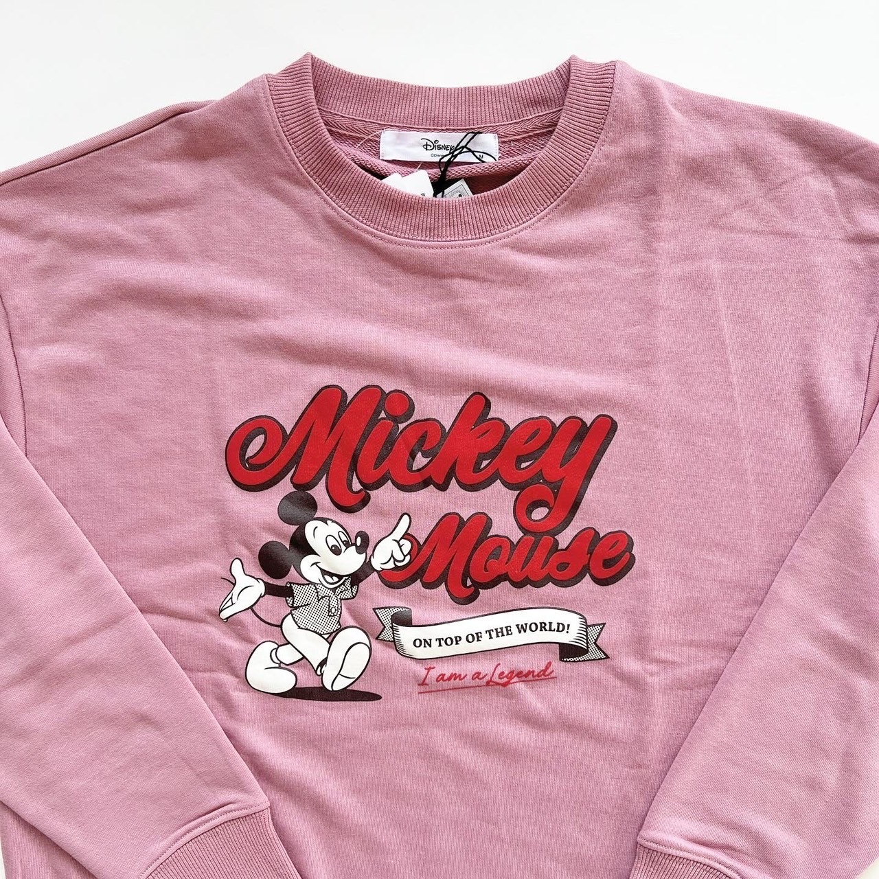 大人size[即納]  モノクロミッキー　裏毛トレーナー