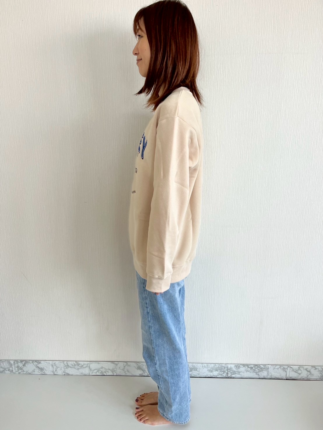 大人size[即納]   ミッキー刺繍　裏起毛トレーナー