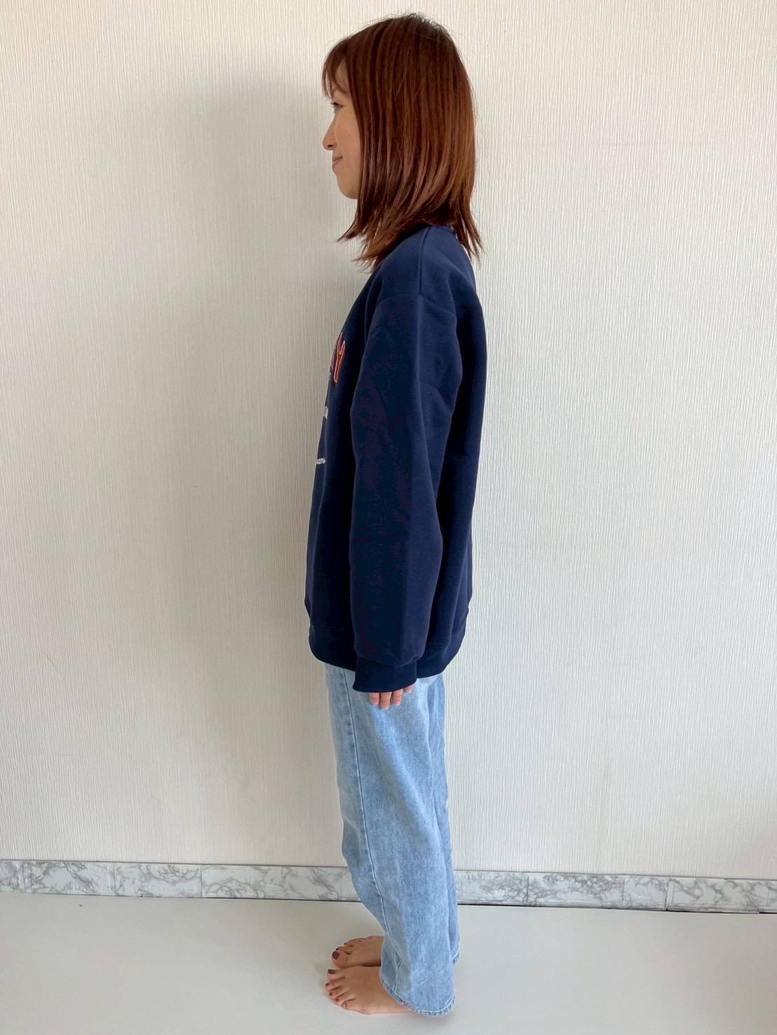 大人size[即納]   ミッキー刺繍　裏起毛トレーナー