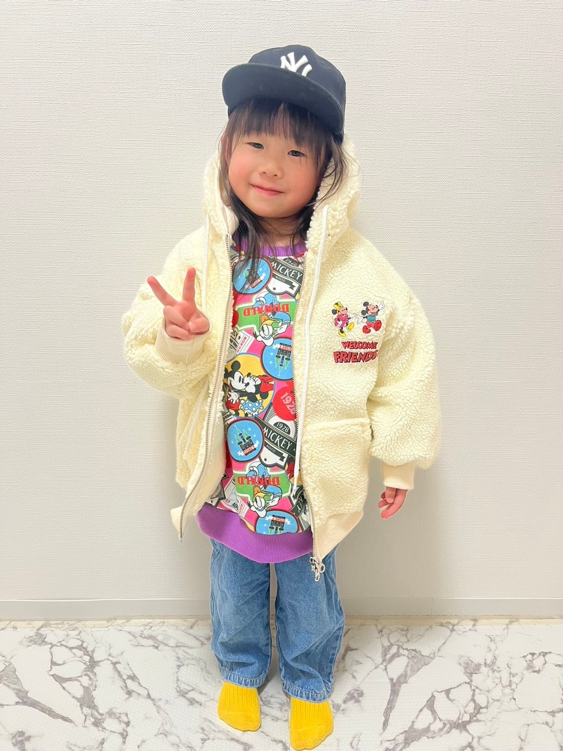 90-130size[即納] ミッキーandフレンズジャンバー(mes favoris 