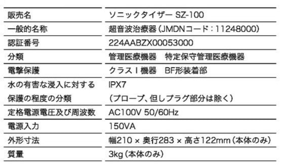 超音波治療器ソニックタイザー S,Mプローブ各1本+SZワゴン-ミナト