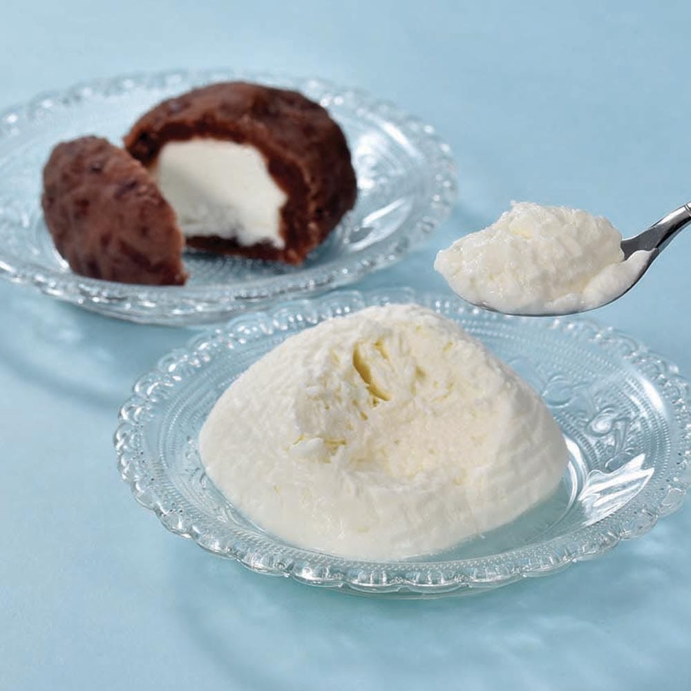 [わらく堂]わた雪みたいなレアチーズとおはぎみたいなレアチーズ