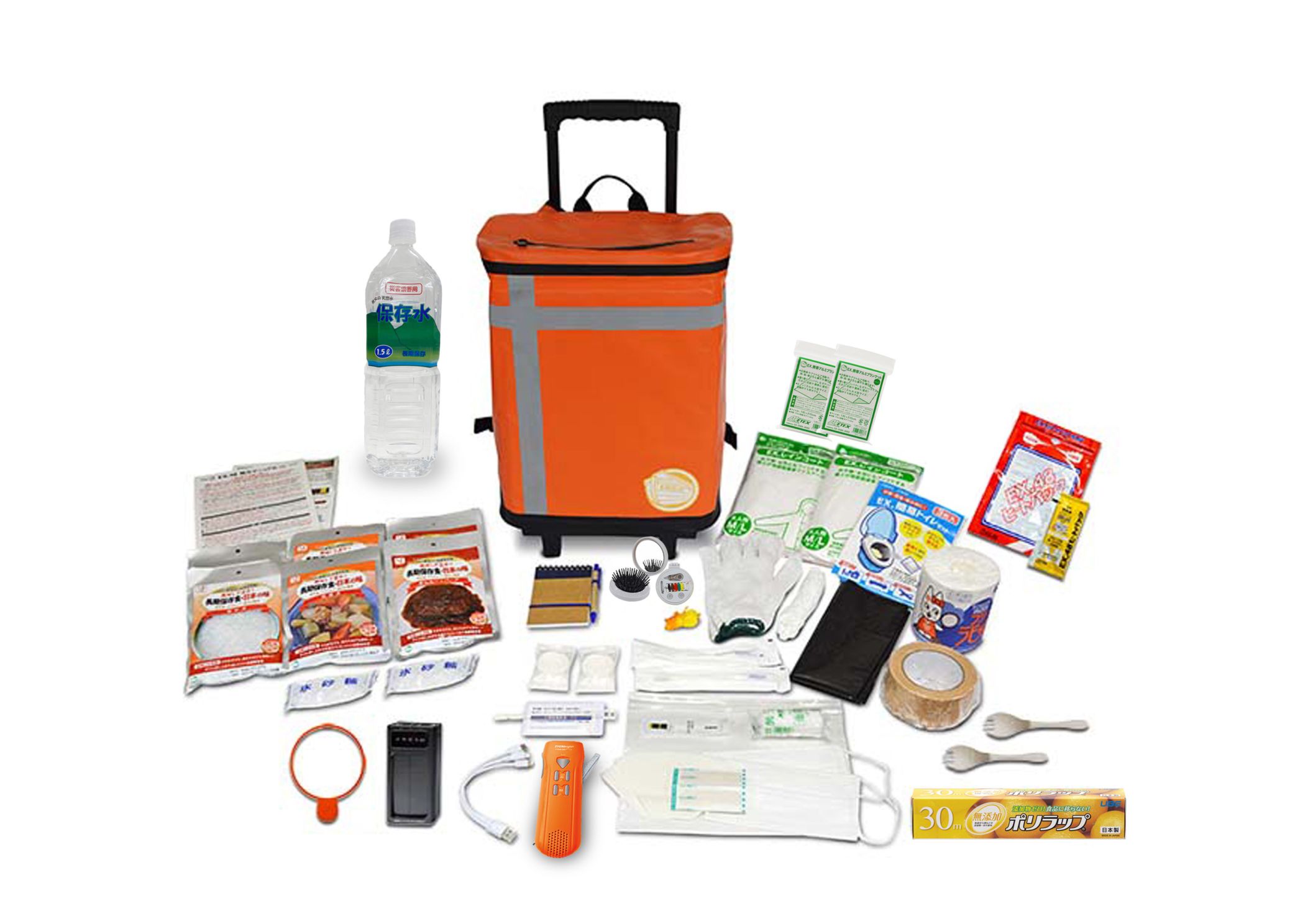 メテックス EX.48 防災セット2人用TANAKAモデル オレンジ EX.48防災バッグ TANAKA防災士ブラザーズモデル 特別モデル | 防災用品