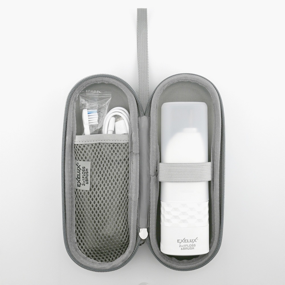 EXELUX<br>パーフェクトダブルケア<br>2in1ブラシ＆フロス　コンパクト
