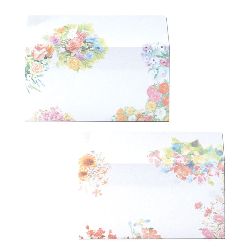 封筒セット 【洋花 横型】 №575