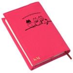 布のブックカバー イニシアル入り 【コミカルねこ】 №329