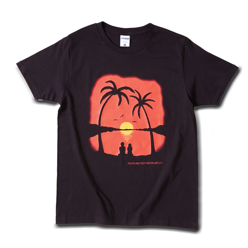 Tシャツ ブラック 【夏の夕暮れ】