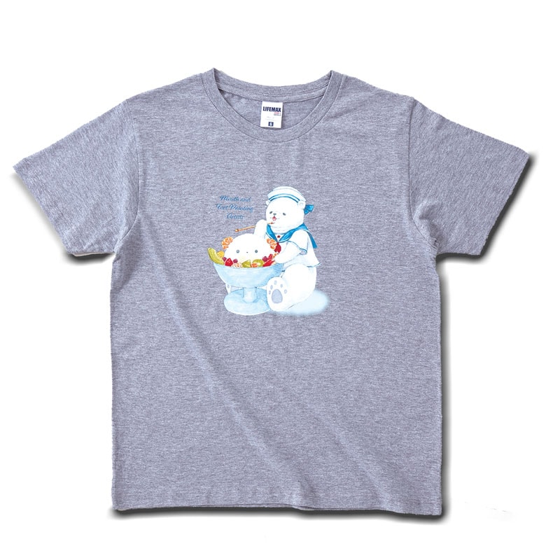 アートTシャツ グレー 【白くまとスイーツ】