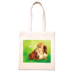 倉敷帆布のトートバッグ 【ミニチュアダックスフンド】