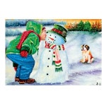 絵葉書 【雪の中の少女】 №695