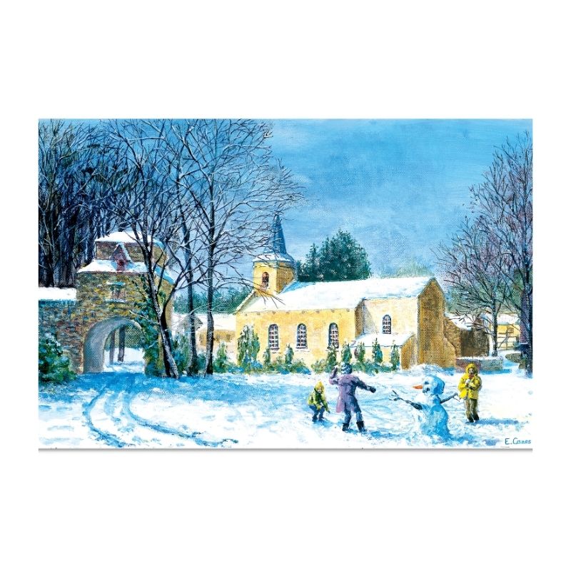 絵葉書「雪遊び」№625｜雪景色と子どもたちの冬便り