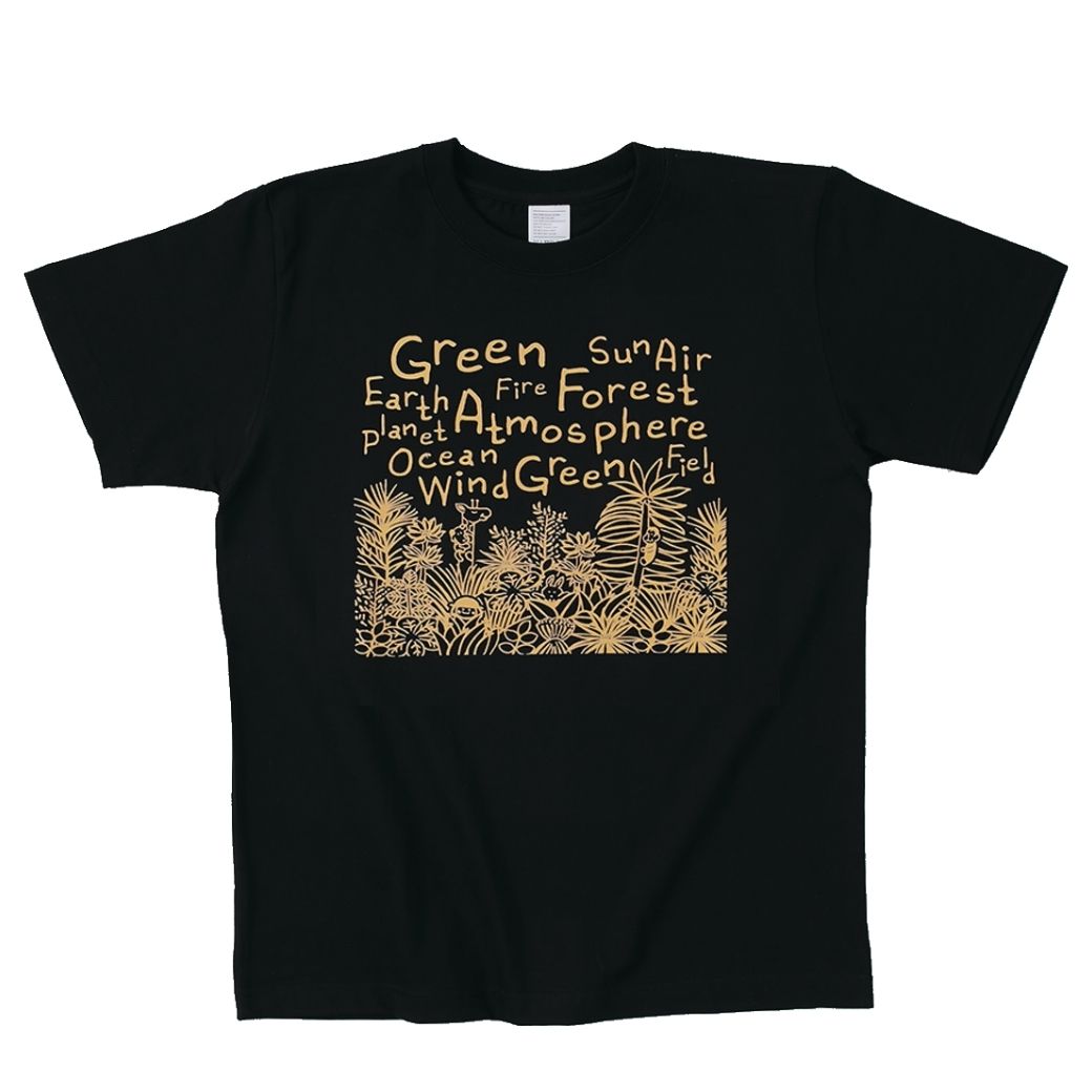 【アートTシャツ】 口で描いた線画デザイン Tシャツ ブラック｜綿100％ S・M・L
