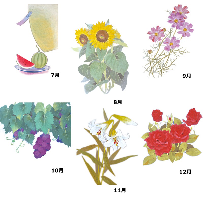 和ごよみ 【南 正文が描いた四季折々の花や風物】 №392