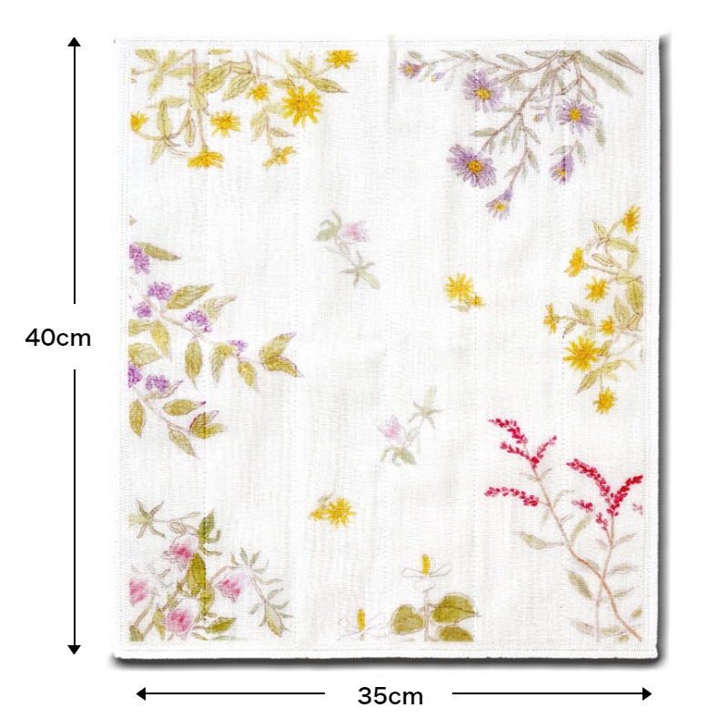 かや生地ふきん 【野に咲く花々】 №743