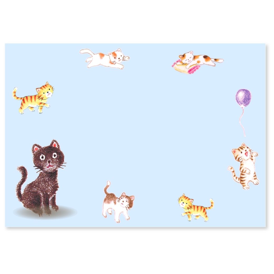 【2柄入り付せん】 メモスティッカー 「ネコとイヌ」 №362｜かわいい動物のアート付せん