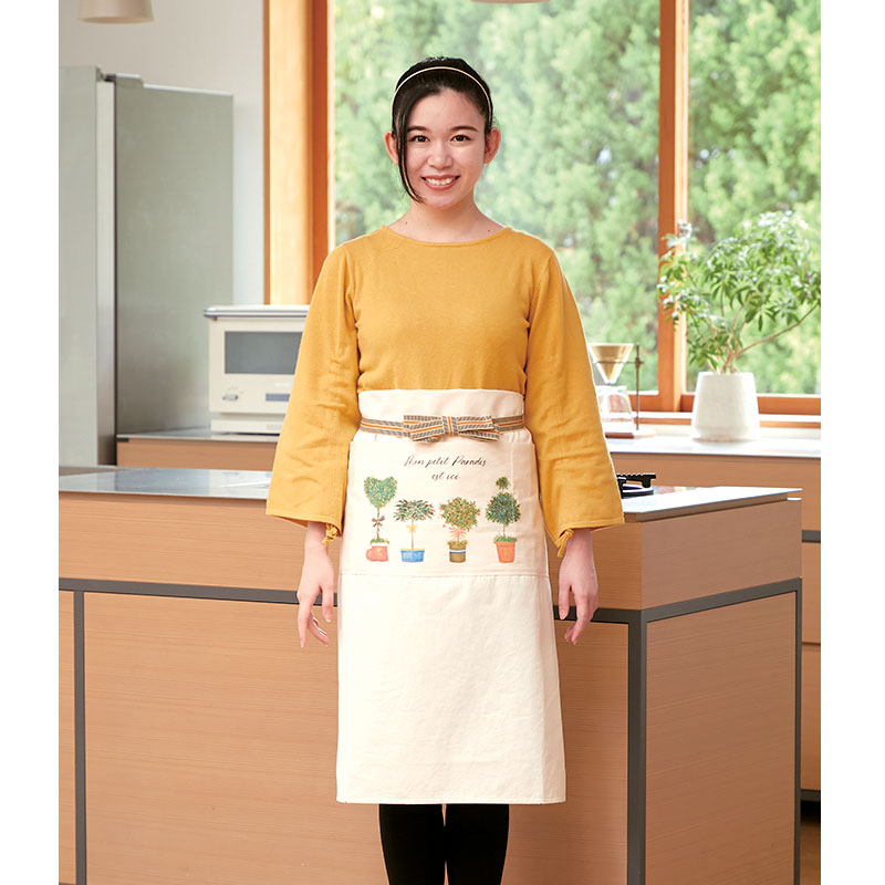 エプロン 【ポップな植木鉢】 №382 【タケヤリとのコラボグッズ】の