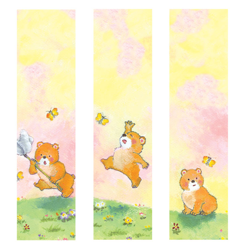 マークスティッカー 【クマの3兄弟】 №314の作品情報｜口と足で描く