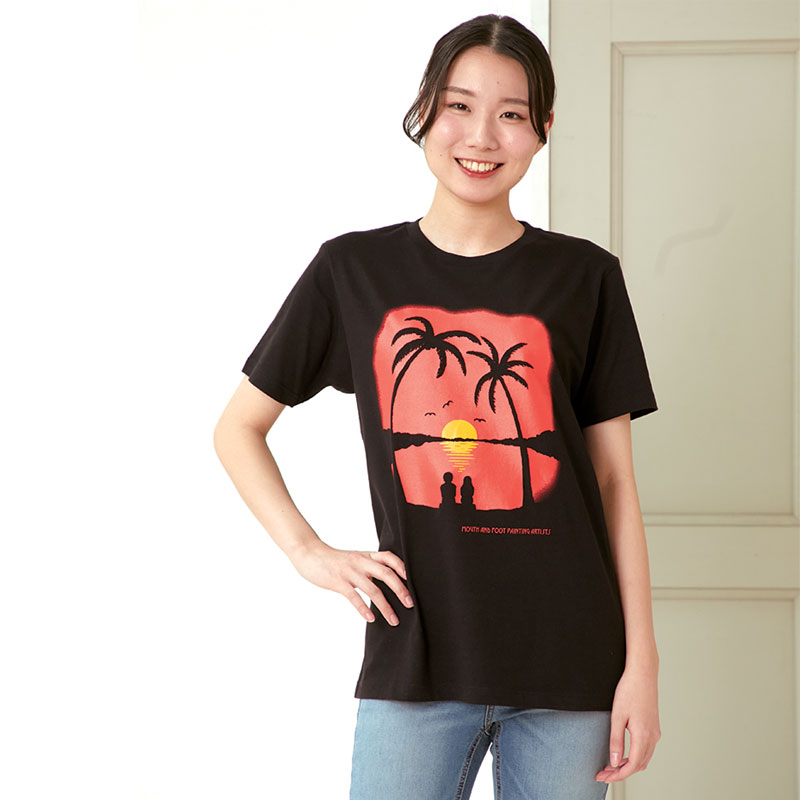 Tシャツ ブラック 【夏の夕暮れ】