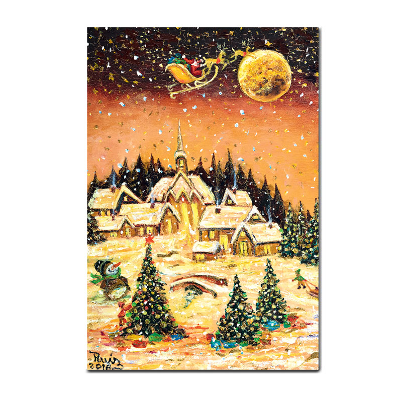 クリスマスの絵葉書 4枚セット №99の作品情報｜口と足で描く芸術