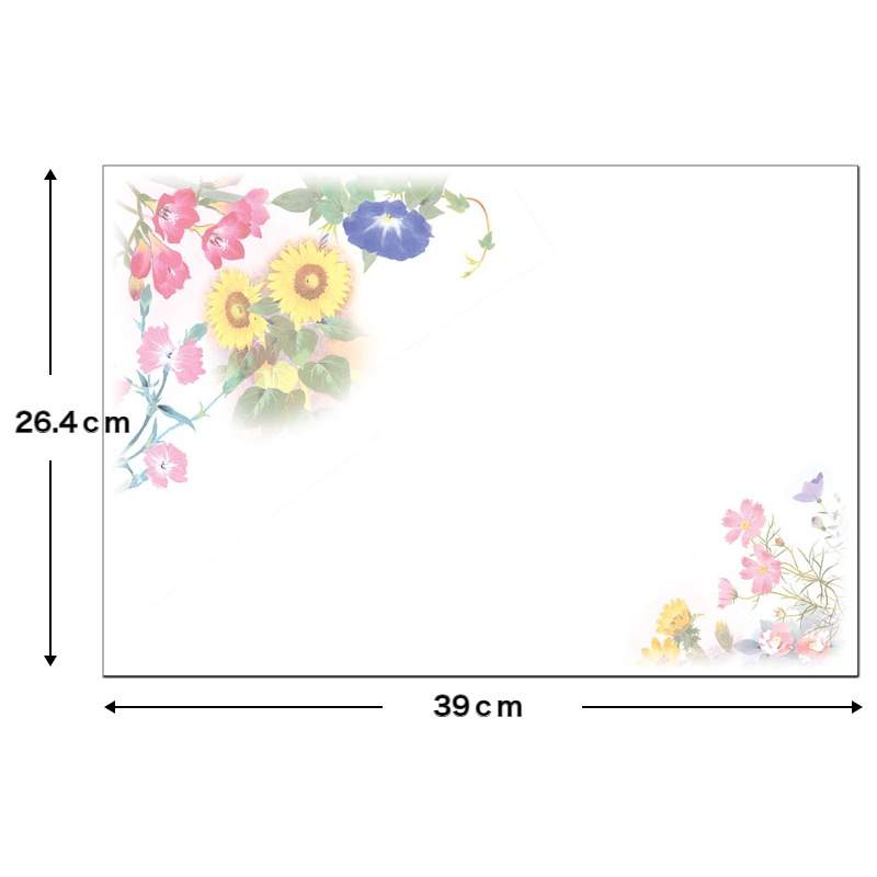 和紙のテーブルマット 【四季折々の花】 №734