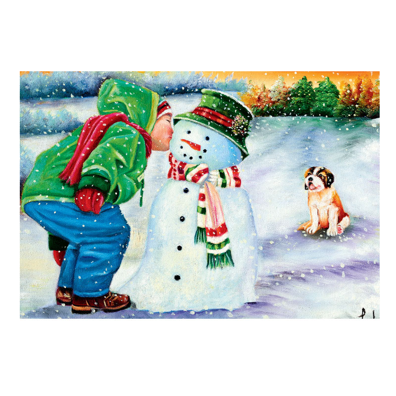 絵葉書 【雪の中の少女】 №695