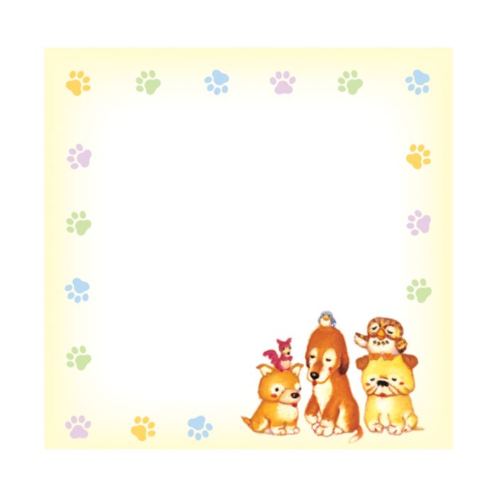 ボックスメモ №591｜かわいい犬たち・3絵柄300枚入り