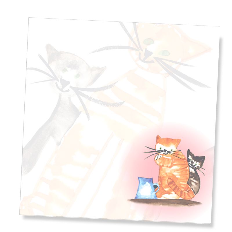 【ネコのアート文具セット】＼ 新生活応援フェア 780off 数量限定 ／ ボックスメモ、ペンポーチの2点セットでお得