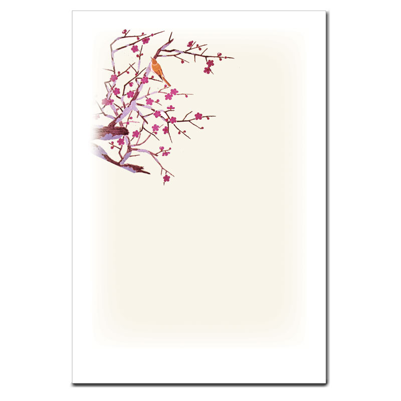 年賀絵葉書 【梅とうぐいす】 №26