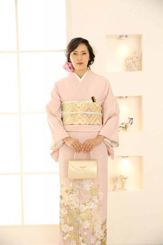 【レンタル留袖着物レンタル】結婚式/親族着物/色留袖/桂由美ブランド/金銀彩刺繍/色留袖-14