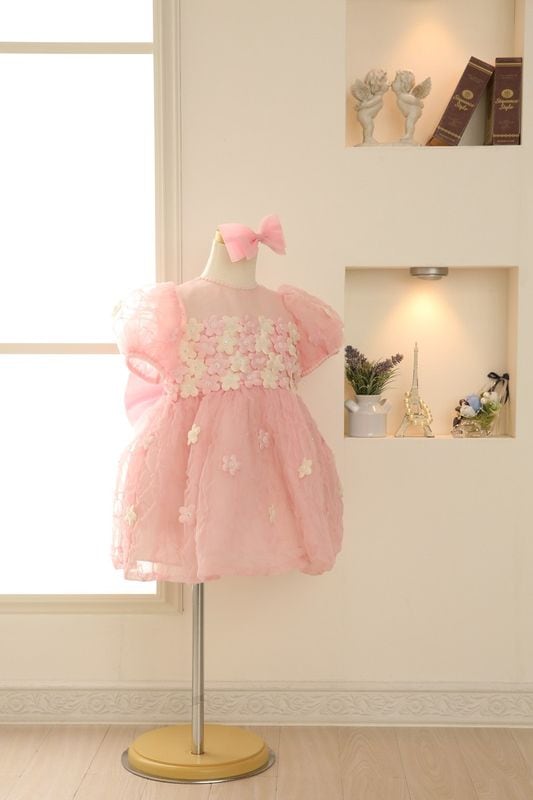 【女の子ドレスレンタル】【子供ドレスレンタル結婚式　発表会】　結婚式/発表会/かわいい/ピンク/G3-86（3才）