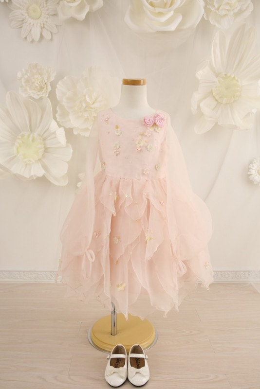 【女の子ドレスレンタル】【子供ドレスレンタル結婚式　発表会】　結婚式/発表会/かわいい/ピンク/G3-89（3才）