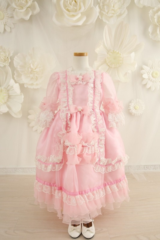 【女の子ドレスレンタル】【子供ドレスレンタル結婚式　発表会】　結婚式/発表会/かわいい/ピンク/G3-96（3才）