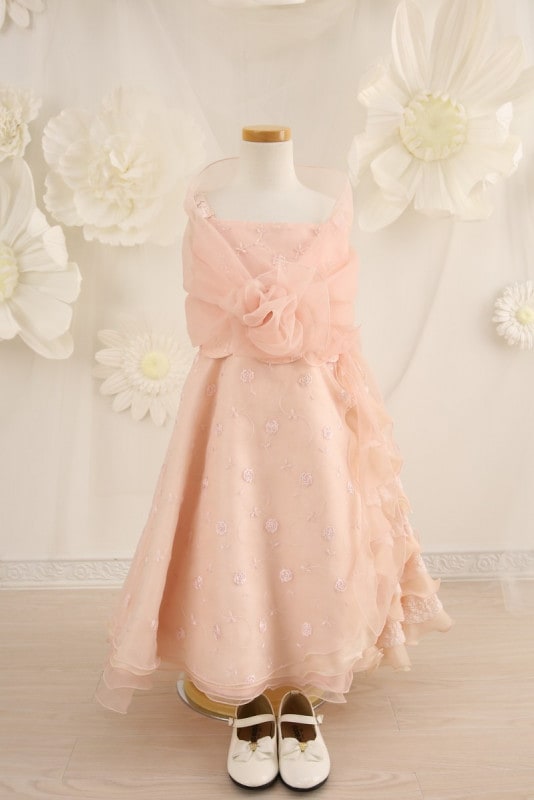 【女の子ドレスレンタル】【子供ドレスレンタル結婚式　発表会】　結婚式/発表会/かわいい/ピンク/G5-107（5才）