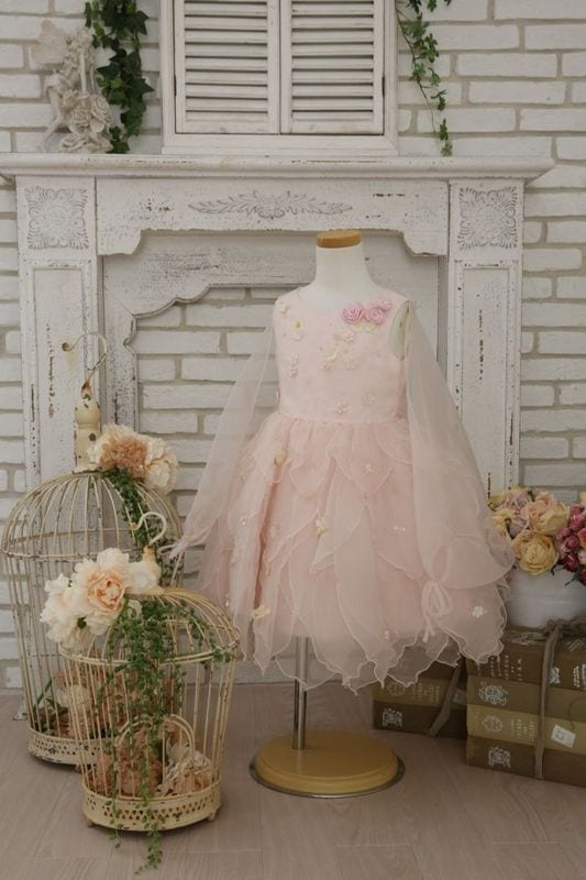 【女の子ドレスレンタル】【子供ドレスレンタル結婚式　発表会】　結婚式/発表会/かわいい/ピンク/G5-110（5才）