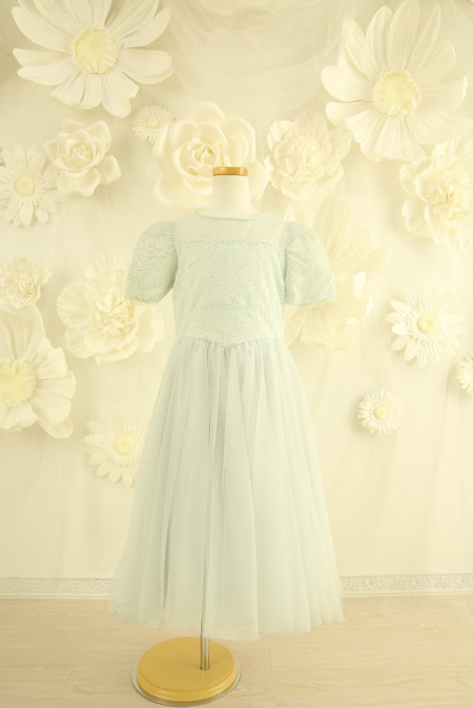 【女の子ドレスレンタル】【子供ドレスレンタル結婚式　発表会】　結婚式/発表会/かわいい/水色/G9-48（9才）/Merci