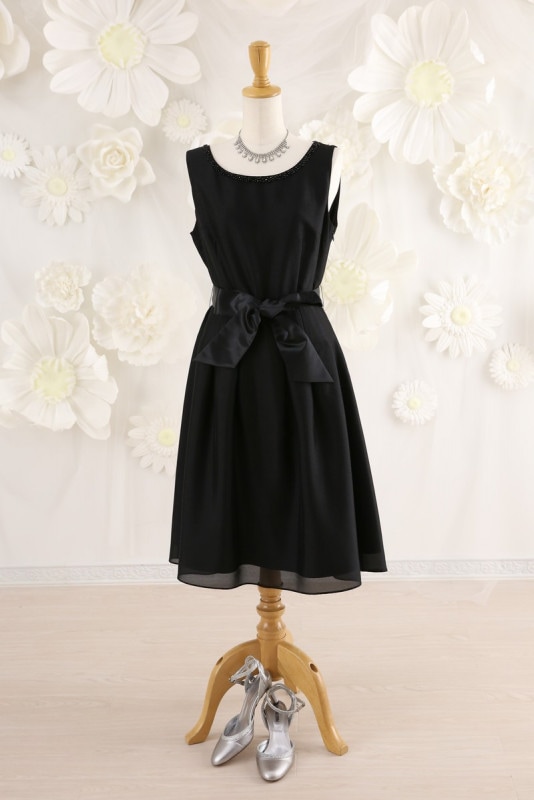 【結婚式パーティーお呼ばれドレスレンタル】結婚式/謝恩会/二次会/黒/かわいい/15号/15-83