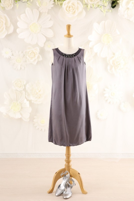 【結婚式パーティーお呼ばれドレスレンタル】結婚式/謝恩会/二次会/かわいい/ブラウン/9号/16-2