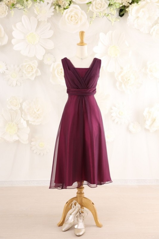 【結婚式パーティーお呼ばれドレスレンタル】結婚式/謝恩会/二次会/赤/9号/05-101