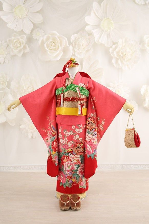 【七五三レンタル/着物セット/通販レンタル】/ピンク/七G7-23