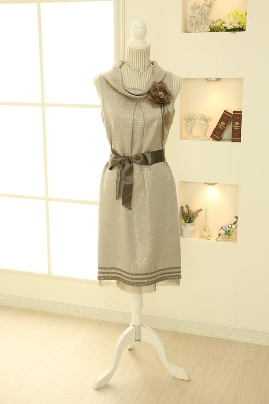 【結婚式パーティーお呼ばれドレスレンタル】結婚式/謝恩会/二次会/レース/紺/11-269・11号/Merci