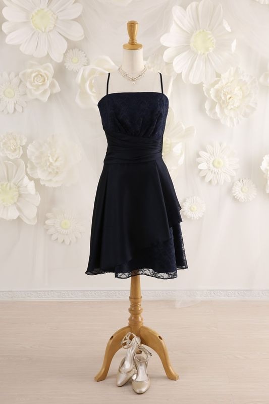 【結婚式パーティーお呼ばれドレスレンタル】結婚式/謝恩会/二次会/レース/15号/15-119/Merci