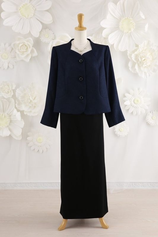 【結婚式パーティーお呼ばれドレスレンタル】結婚式/謝恩会/二次会/桂由美/ネイビー/08-151/17号/スカート/10-48 /17号