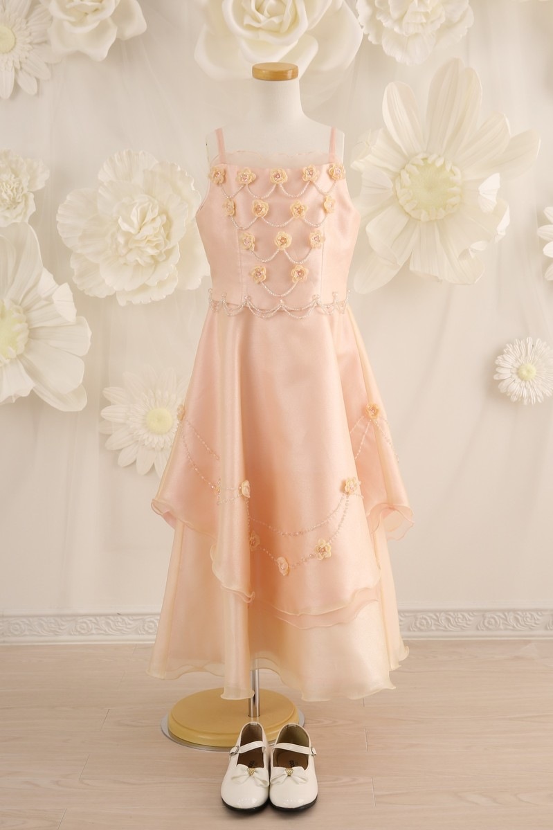 【女の子ドレスレンタル】【子供ドレスレンタル結婚式　発表会】　結婚式/発表会/かわいい/ピンク/G7-107（7才）