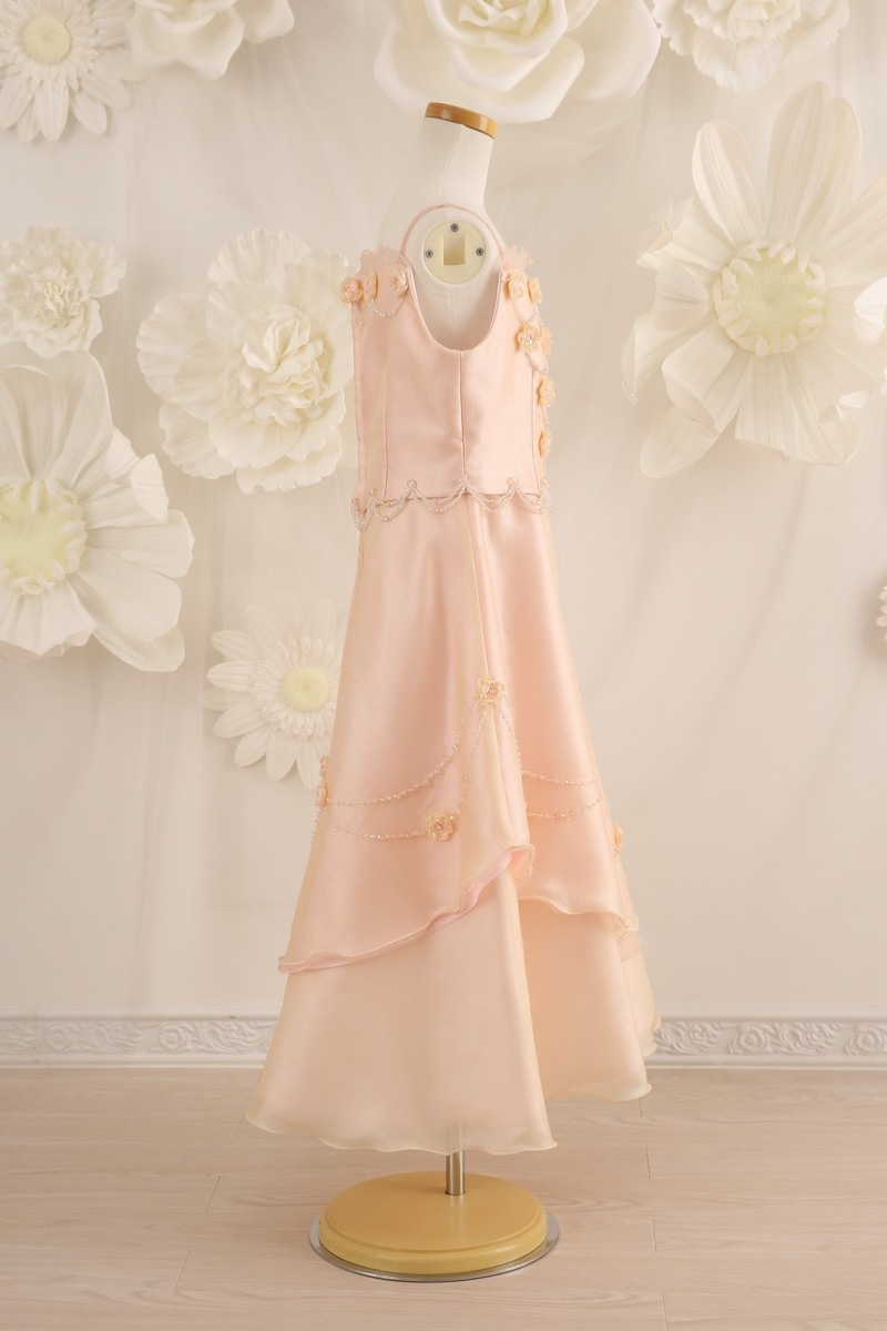 【女の子ドレスレンタル】【子供ドレスレンタル結婚式　発表会】　結婚式/発表会/かわいい/ピンク/G7-107（7才）