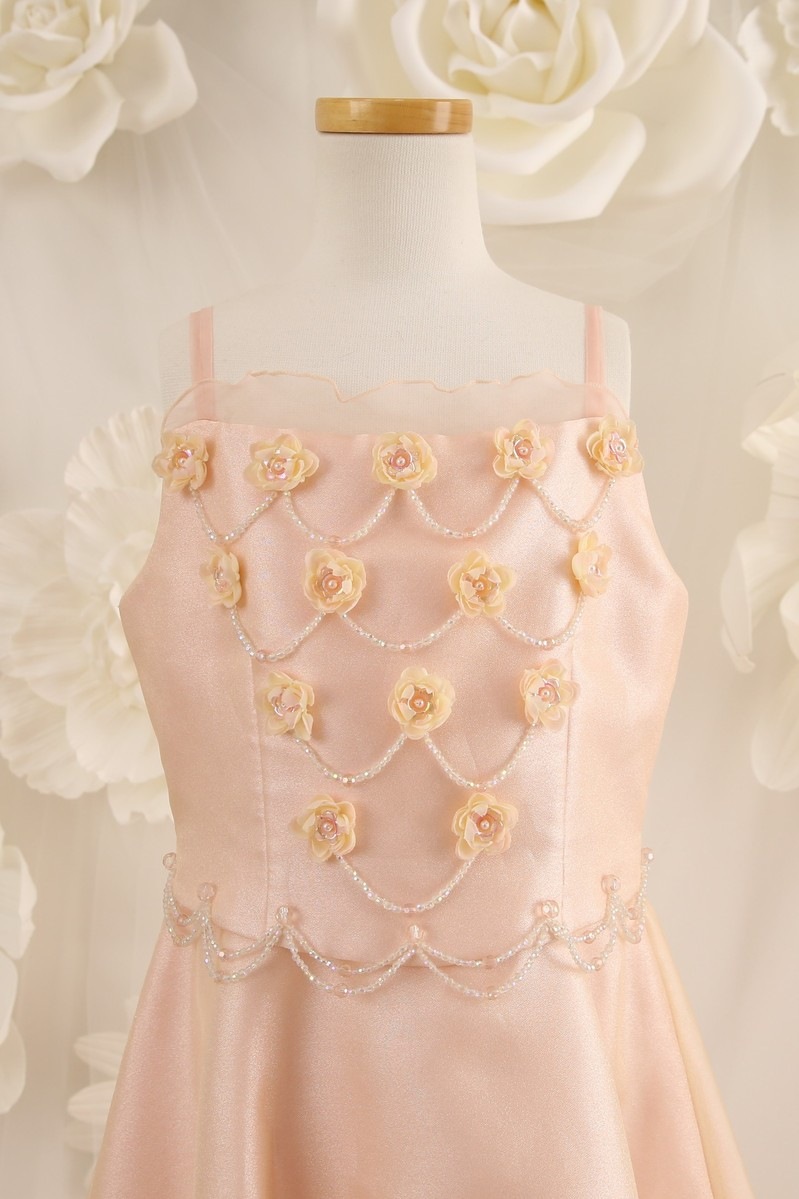 【女の子ドレスレンタル】【子供ドレスレンタル結婚式　発表会】　結婚式/発表会/かわいい/ピンク/G7-107（7才）