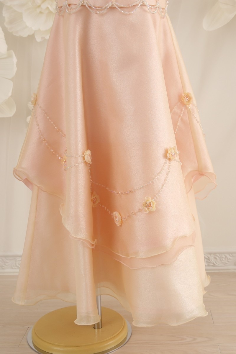 【女の子ドレスレンタル】【子供ドレスレンタル結婚式　発表会】　結婚式/発表会/かわいい/ピンク/G7-107（7才）