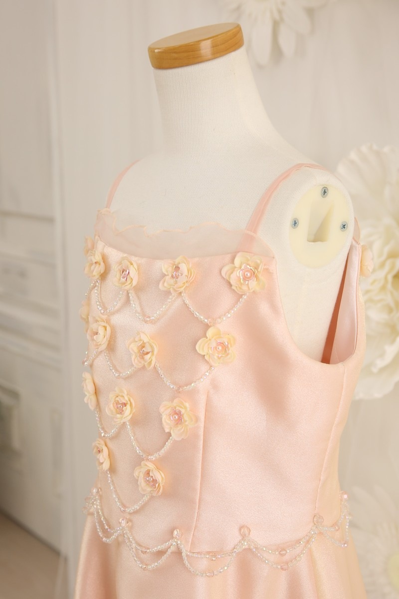 【女の子ドレスレンタル】【子供ドレスレンタル結婚式　発表会】　結婚式/発表会/かわいい/ピンク/G7-107（7才）