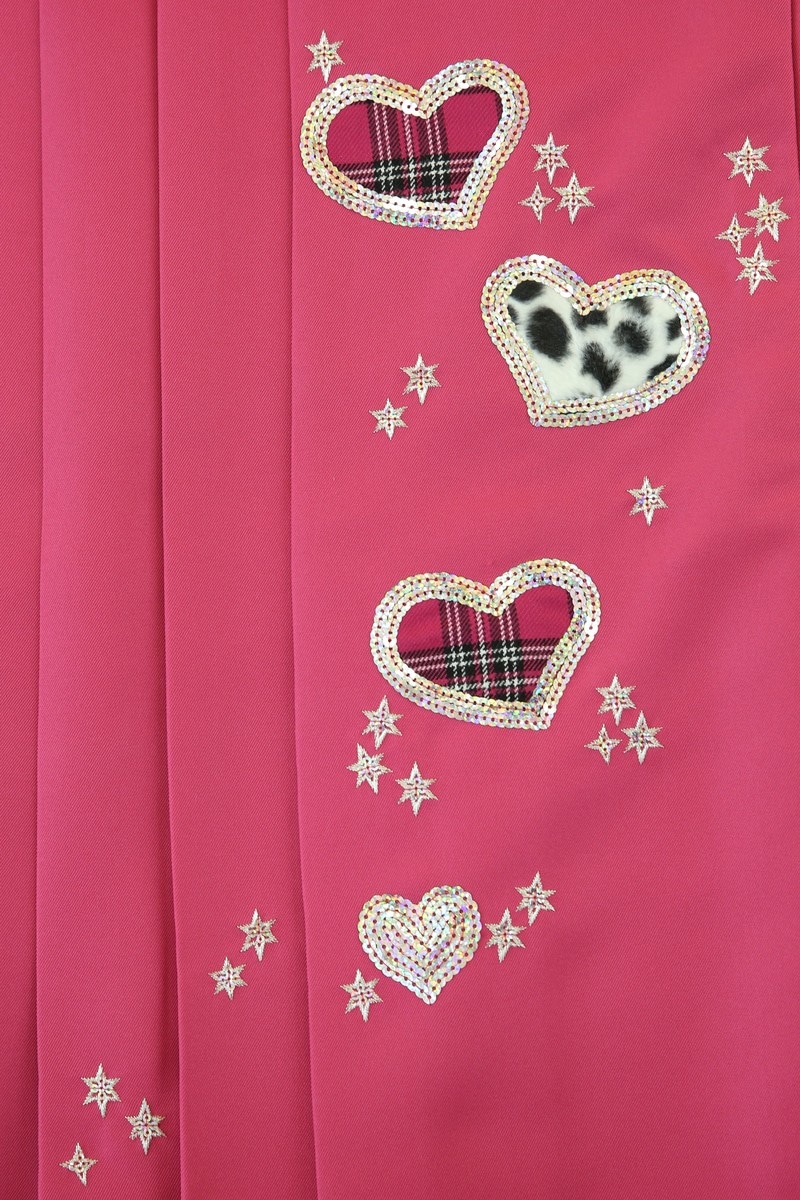 【卒業式袴レンタル/着物レンタル/通販レンタル】　ブランドGirl's talk/学生袴/卒業式/小学生袴/かわいい袴/ピンク/黒/着物-298/袴-193