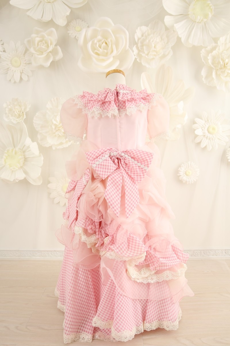 【女の子ドレスレンタル】【子供ドレスレンタル結婚式　発表会】　結婚式/発表会/かわいい/ピンク/G7-114（7才）